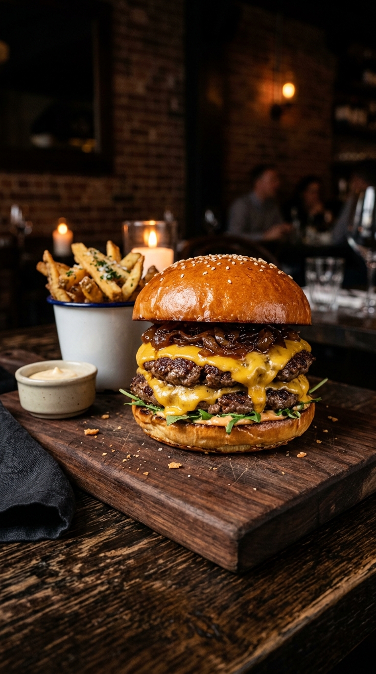Truffle smash burger